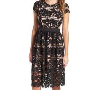 Devlin Rodan Fit & Flare Lace Dress, XS
